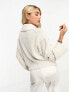 Weekday Grace half zip jumper in off-white