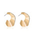 Ripple Pave 18k Gold Plated Hoops