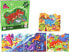 Фото #1 товара LeanToys Puzzle Układanka Świat Dinozaurów 4 w 1 Dinozaury 4 Obrazki 73 El.