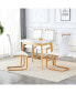 Modern White Stone Table Set with Foldable Desk and Chair