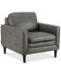 Фото #1 товара CLOSEOUT! Locasta 35" Tufted Leather Arm Chair, Created for Macy's