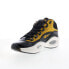 Фото #4 товара Reebok Question Mid Mens Black Leather Lace Up Athletic Basketball Shoes