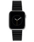 Women's Black Polyurethane Leather Band Compatible with 42mm, 44mm, 45mm, Ultra and Ultra 2 Apple Watch