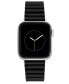 ფოტო #1 პროდუქტის Women's Black Polyurethane Leather Band Compatible with 42mm, 44mm, 45mm, Ultra and Ultra 2 Apple Watch