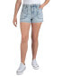 Juniors' High-Rise Floral Utility Shorts