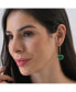 ფოტო #3 პროდუქტის Women's Green Lotus Leaf Drop Earrings