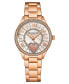 ფოტო #1 პროდუქტის Women's Symphony Rose-Gold Stainless Steel, Rose-Gold Dial, 45mm Round Watch