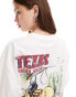 Фото #3 товара ASOS DESIGN boyfriend fit t-shirt with texas wild west graphic in cream