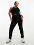 Фото #1 товара Only Curve high waisted skinny trousers in black