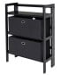 Фото #1 товара Torino 3-Pc Set Folding Bookcase with Fabric Basket