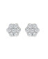 Round Cut Natural Certified Diamond (1.6 cttw) 14k Yellow Gold Earrings Opulent Cluster Design