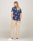 ფოტო #2 პროდუქტის Men's Short Sleeve Tropical Print Button-Down Shirt