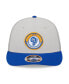 Бейсболка снепбек мужская New Era Los Angeles Rams 2023 историческая Low Profile 9FIFTY Cream, Royal - фото #3