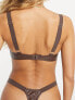 We Are We Wear PU non padded plunge bra in chocolate