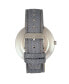 ფოტო #2 პროდუქტის Quartz The 6100 White Dial, Canvas-Overlaid Grey Polyurethane Strap Watch 43mm