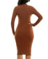 ფოტო #2 პროდუქტის Juniors' Twisted-Neck Cutout Sweater Dress