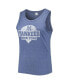 Women's Navy New York Yankees Plus Size High Neck Tri-Blend Tank Top Синий, 2X - фото #3