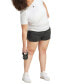ფოტო #3 პროდუქტის Plus Size Pacer Training 3-Stripes Woven High-Rise Shorts
