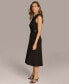 ფოტო #6 პროდუქტის Donna Karan Women's Belted Sleeveless A-Line Dress