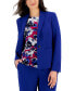 Petite Crepe One-Button Blazer