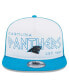 Фото #4 товара Men's White, Blue Carolina Panthers Banger 9FIFTY Trucker Snapback Hat