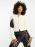 Фото #1 товара River Island textured boucle cardigan in cream