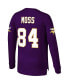 Фото #3 товара Men's Randy Moss Purple Minnesota Vikings 2000 Retired Player Name and Number Long Sleeve T-shirt