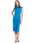 Women's Cowl Neck Ruched Midi Dress