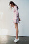 Фото #4 товара Мини-платье из атласа с принтом ZARA