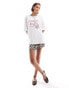 Фото #4 товара ASOS DESIGN oversized t-shirt with fish graphic in white