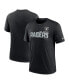 Фото #1 товара Men's Heather Black Las Vegas Raiders Team Tri-Blend T-shirt