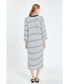 Фото #3 товара Women's Stripe Jersey Midi Dress