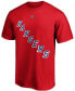Фото #2 товара Men's Alexis Lafreniv®re Red New York Rangers Authentic Stack Name and Number T-shirt