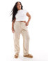 Фото #4 товара ONLY Curve cheesecloth wide leg trouser in beige