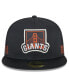 Men's Black San Francisco Giants 2024 Clubhouse 59FIFTY Fitted Hat Черный, 7 5/8 - фото #7