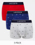 Фото #1 товара Lacoste graphics 3 pack trunks in multi