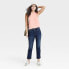 Фото #2 товара Women's High-Rise Slim Straight Fit Cropped Jeans - Universal Thread Dark Wash