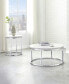 Фото #4 товара Steve Silver Echo 22" Round Marble and Chrome End Table