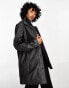 Only hooded raincoat in charcoal grey