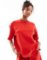 Фото #1 товара ASOS DESIGN sweat co-ord t-shirt in red