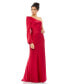 Women's Ieena Charmeuse One Sleeve Trumpet Gown
