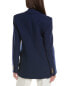 Фото #2 товара Michael Kors Collection Wool Blazer Women's Navy 0