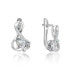 Dazzling silver earrings with clear zircons AGUC2692-W
