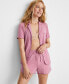 Фото #4 товара Women's 2-Pc. Short-Sleeve Notched-Collar Pajama Set XS-3X, Created for Macy's
