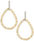 ფოტო #1 პროდუქტის Diamond Pear-Shaped Drop Earrings (1/5 ct. t.w.) in 14k Gold-Plated Sterling Silver