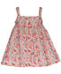 Фото #2 товара Платье для маленьких девочек Bonnie Baby с цветочным узором и смокинговым вставками