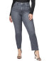 Фото #1 товара Paige Accent Ash Black Ultra High Rise Straight Jean Women's