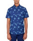 Фото #1 товара Men's Regular-Fit Non-Iron Performance Stretch Floral Circle-Print Button-Down Shirt