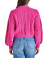 Фото #2 товара Women's Cable-Knit Long-Sleeve Polo Sweater