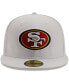 Фото #4 товара Men's White San Francisco 49ers 1996 Pro Bowl Patch Red Undervisor 59FIFY Fitted Hat